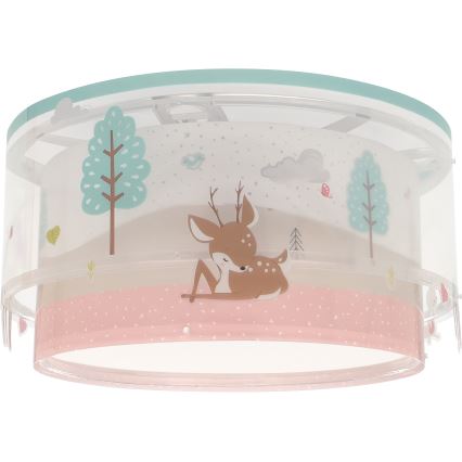 Dalber 61276 - Plafondlamp kinderkamer LOVING DEER 2xE27/15W/230V