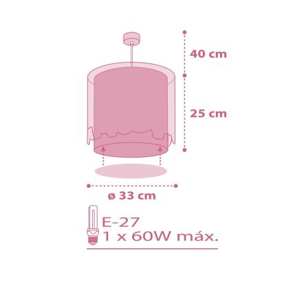 Dalber 61332S - Suspension pour enfant LITTLE ELEPHANT 1xE27/60W/230V