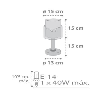 Dalber 61681 - Kinderlampje BABY TRAVEL 1xE14/40W/230V