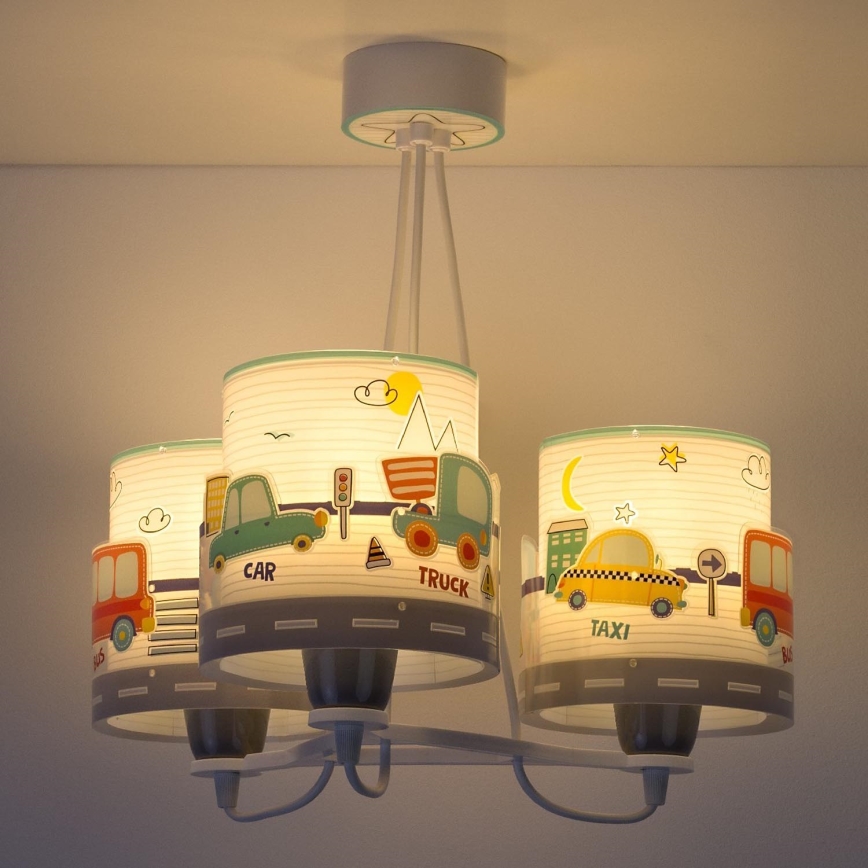 Dalber 61687 - Hanglamp kinderkamer BABY TRAVEL 3xE27/60W/230V