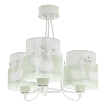 Dalber 61717H - Hanglamp voor Kinderen SWEET LOVE 3xE27/60W/230V groen