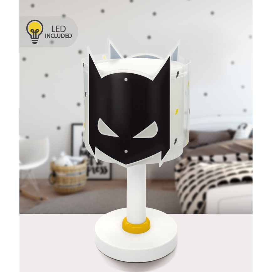Dalber 61801N - Lampe LED pour enfants DARK HERO 1xG4/4W/230V blanche/noire