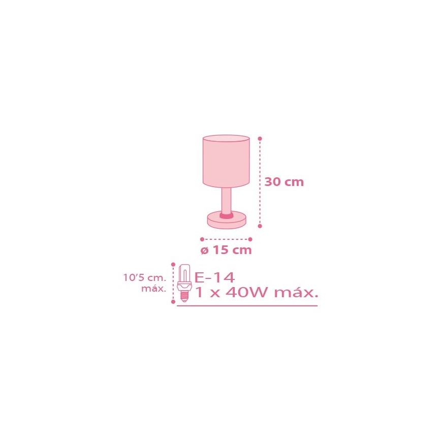 Dalber 62001S - Lampe enfant COLORS 1xE14/40W/230V