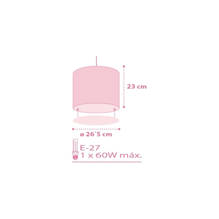 Dalber 62002S - Hanglamp kinderkamer COLORS 1xE27/60W/230V