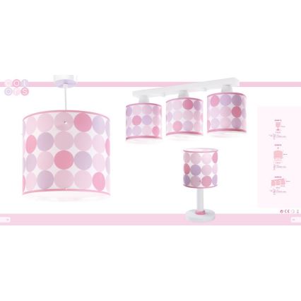 Dalber 62002S - Hanglamp kinderkamer COLORS 1xE27/60W/230V