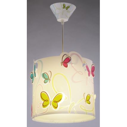 Dalber 62142 - Hanglamp kinderkamer BUTTERFLY 1xE27/60W/230V