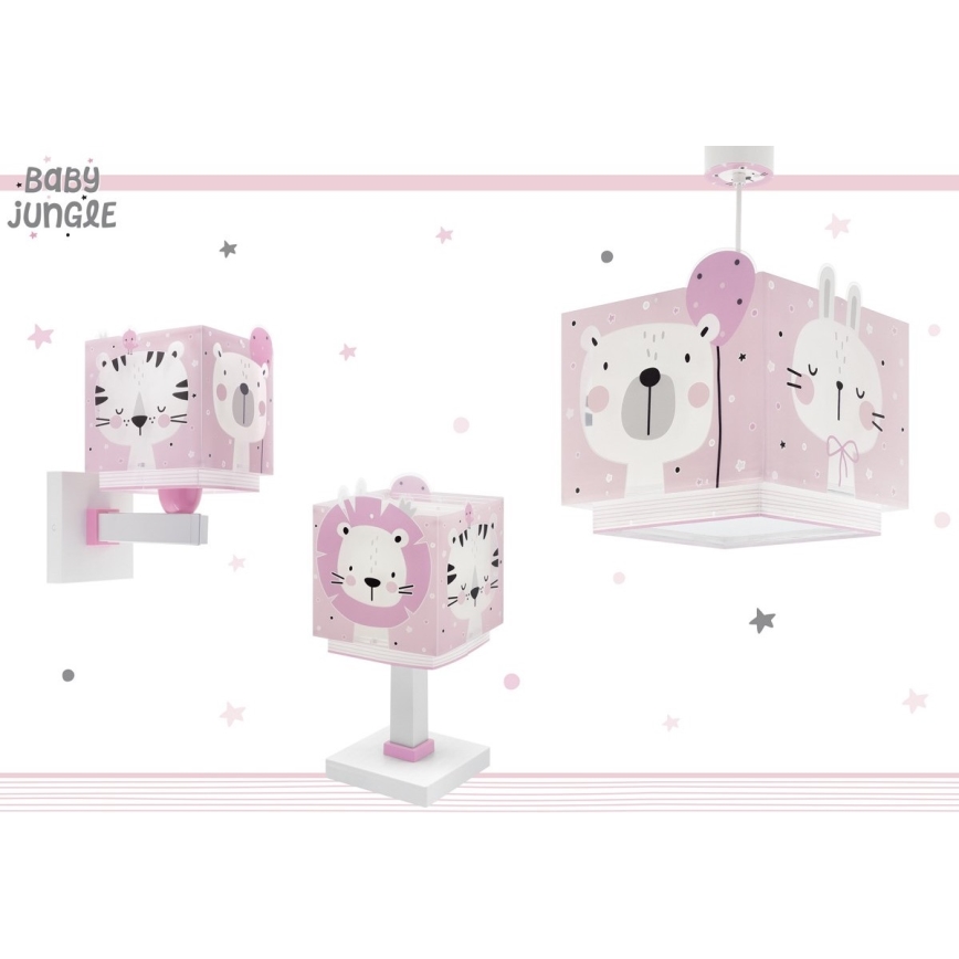 Dalber 63111S - Lamp voor Kinderen JUNGLE 1xE14/8W/230V roze