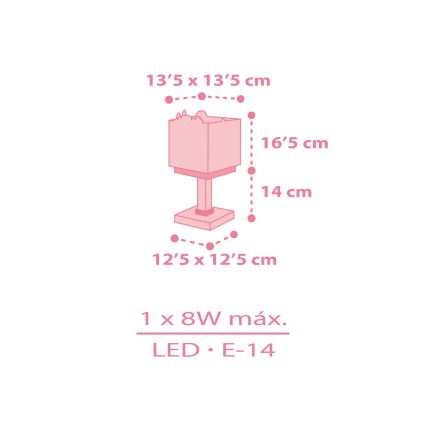 Dalber 63111S - Lamp voor Kinderen JUNGLE 1xE14/8W/230V roze
