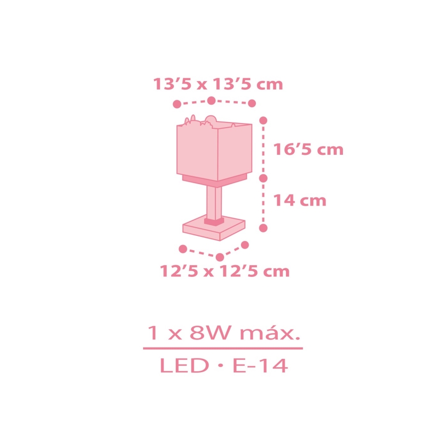 Dalber 63111S - Lamp voor Kinderen JUNGLE 1xE14/8W/230V roze