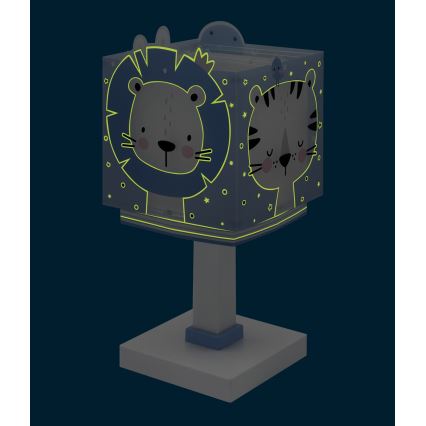 Dalber 63111T - Lamp voor Kinderen JUNGLE 1xE14/8W/230V blauw