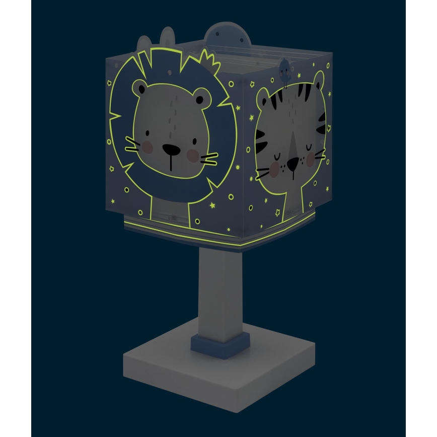 Dalber 63111T - Lamp voor Kinderen JUNGLE 1xE14/8W/230V blauw