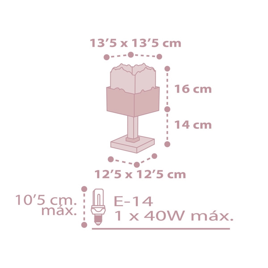 Dalber 63161S - Kinderlamp PANDA 1xE14/40W/230V roze