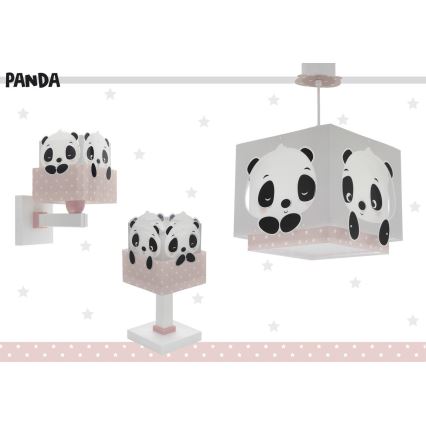 Dalber 63161S - Lampe enfant PANDA 1xE14/40W/230V rose