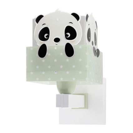 Dalber 63169H - Wand Lamp voor Kinderen PANDA 1xE27/60W/230V groen