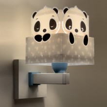 Dalber 63169T - Wand Lamp voor Kinderen PANDA 1xE27/60W/230V blauw