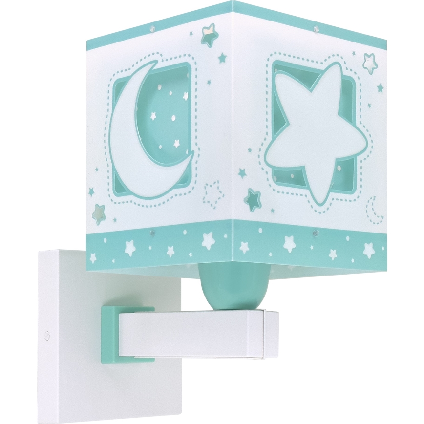 Dalber 63239H - Wandlamp voor kinderen MOONLIGHT 1xE27/15W/230V groen
