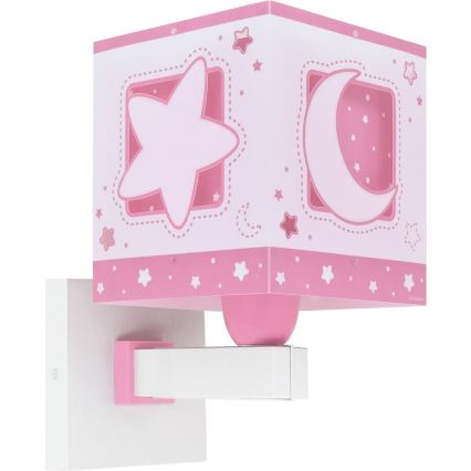 Dalber 63239S - Applique murale enfant MOONLIGHT 1xE27/15W/230V rose