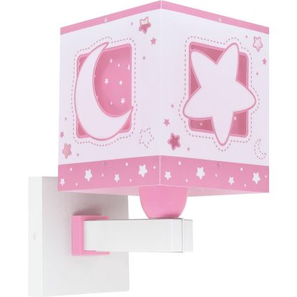 Dalber 63239S - Applique murale enfant MOONLIGHT 1xE27/15W/230V rose