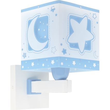 Dalber 63239T - Wandlamp voor kinderen MOONLIGHT 1xE27/15W/230V blauw