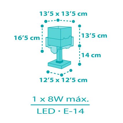 Dalber 63311 - Kleine kinderlamp HAPPY JUNGLE 1xE14/8W/230V