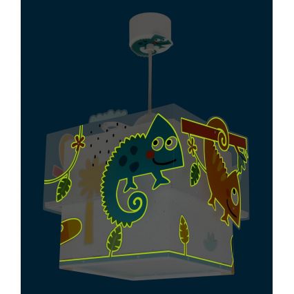 Dalber 63312 - Hanglamp voor kinderen HAPPY JUNGLE 1xE27/15W/230V