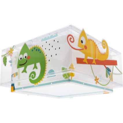 Dalber 63316 - Plafonnier enfant HAPPY JUNGLE 2xE27/15W/230V