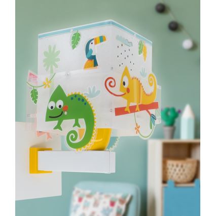 Dalber 63319 - Wandlamp voor kinderen HAPPY JUNGLE 1xE27/15W/230V