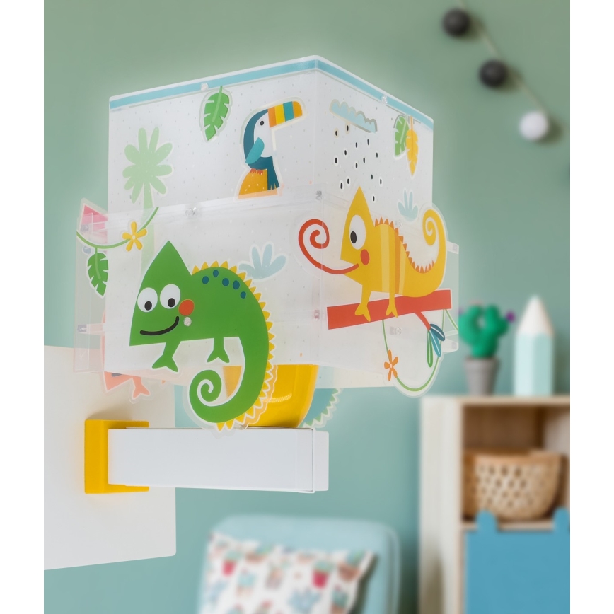 Dalber 63319 - Wandlamp voor kinderen HAPPY JUNGLE 1xE27/15W/230V