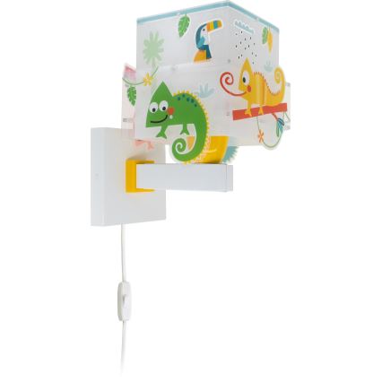 Dalber 63319 - Wandlamp voor kinderen HAPPY JUNGLE 1xE27/15W/230V