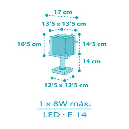 Dalber 63351 - Kleine kinderlamp ROCKET 1xE14/8W/230V