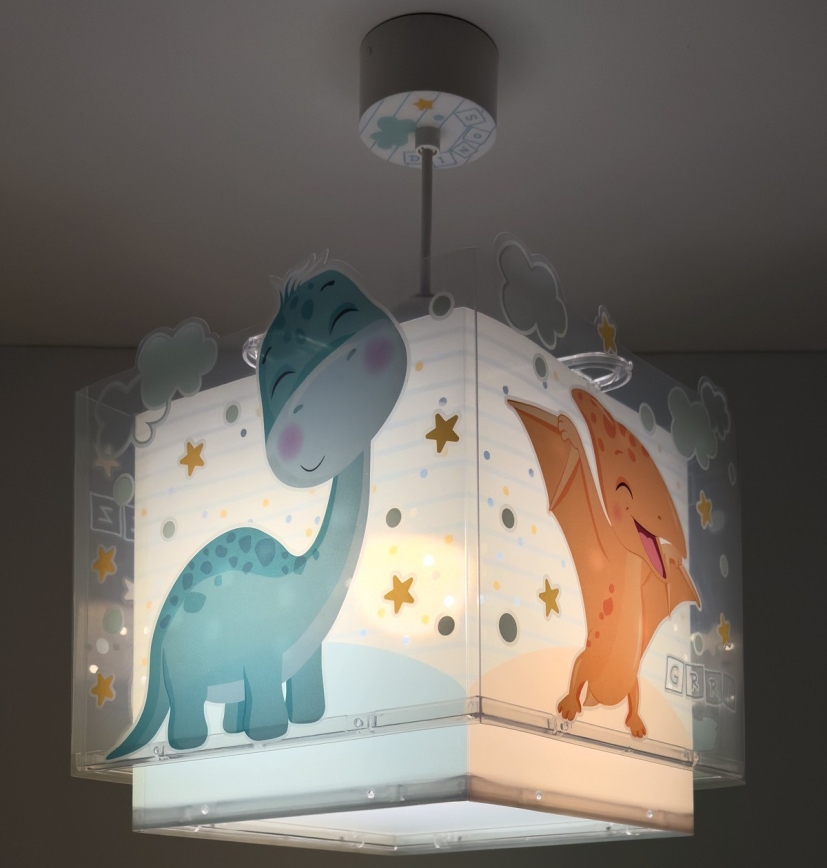 Dalber 63452 - Kinderlamp BABY DINOS 1xE27/15W/230V in vrolijke kleuren