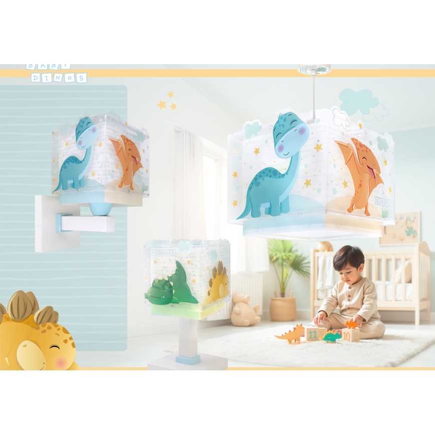 Dalber 63452 - Kinderlamp BABY DINOS 1xE27/15W/230V in vrolijke kleuren
