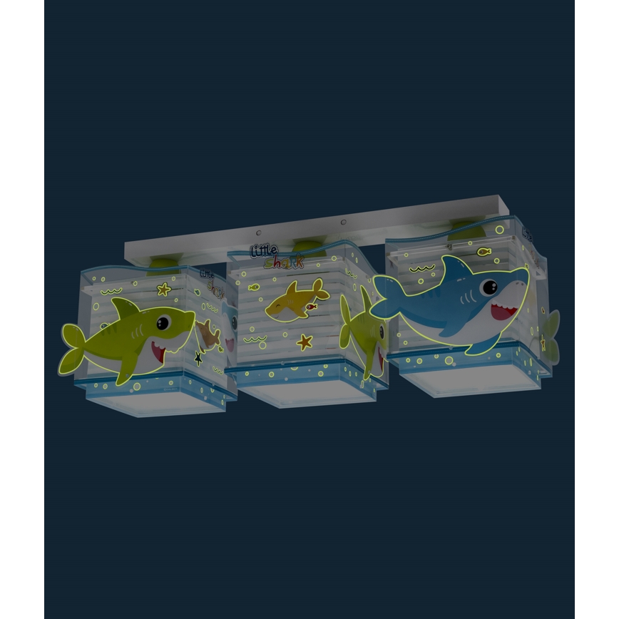 Dalber 63473 - Plafonnier enfant BABY SHARK 3xE27/60W/230V