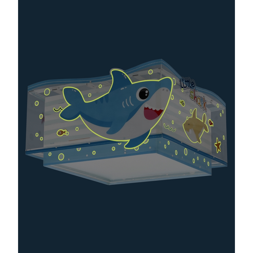 Dalber 63476 - Plafonnier enfant BABY SHARK 2xE27/60W/230V
