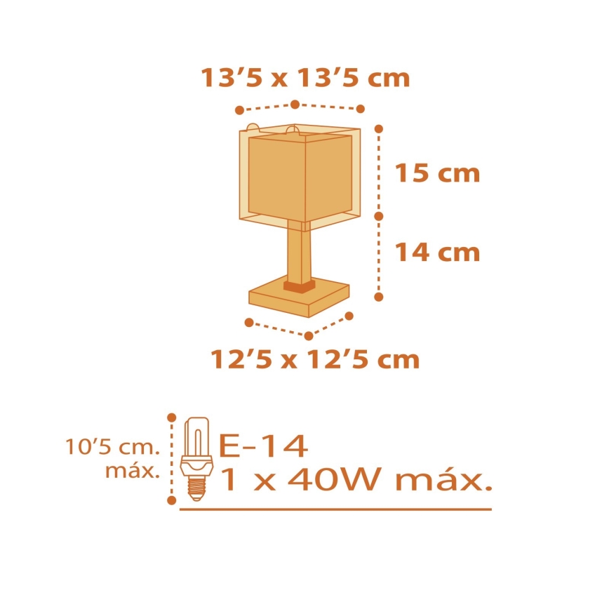 Dalber 64561 - Kinderlampje LITTLE TIGER 1xE14/40W/230V
