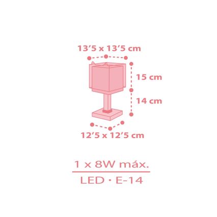 Dalber 64581N - LED-kinderlamp LITTLE FOX 1xG4/4W/230V roze