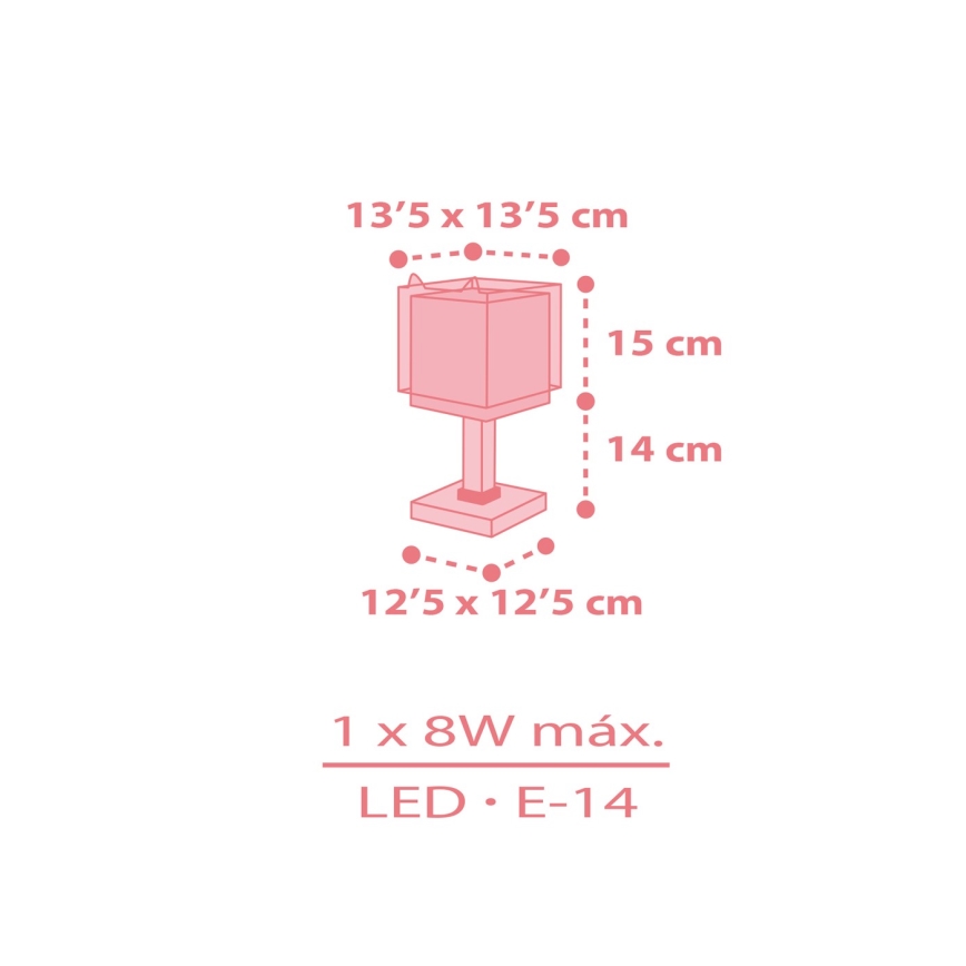 Dalber 64581N - LED-kinderlamp LITTLE FOX 1xG4/4W/230V roze