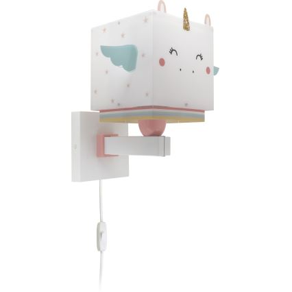 Dalber 64599 - Wandlamp voor kinderen LITTLE UNICORN 1xE27/15W/230V