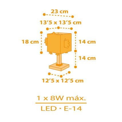 Dalber 64641 - Lampe enfant LITTLE CHICKEN 1xE14/8W/230V