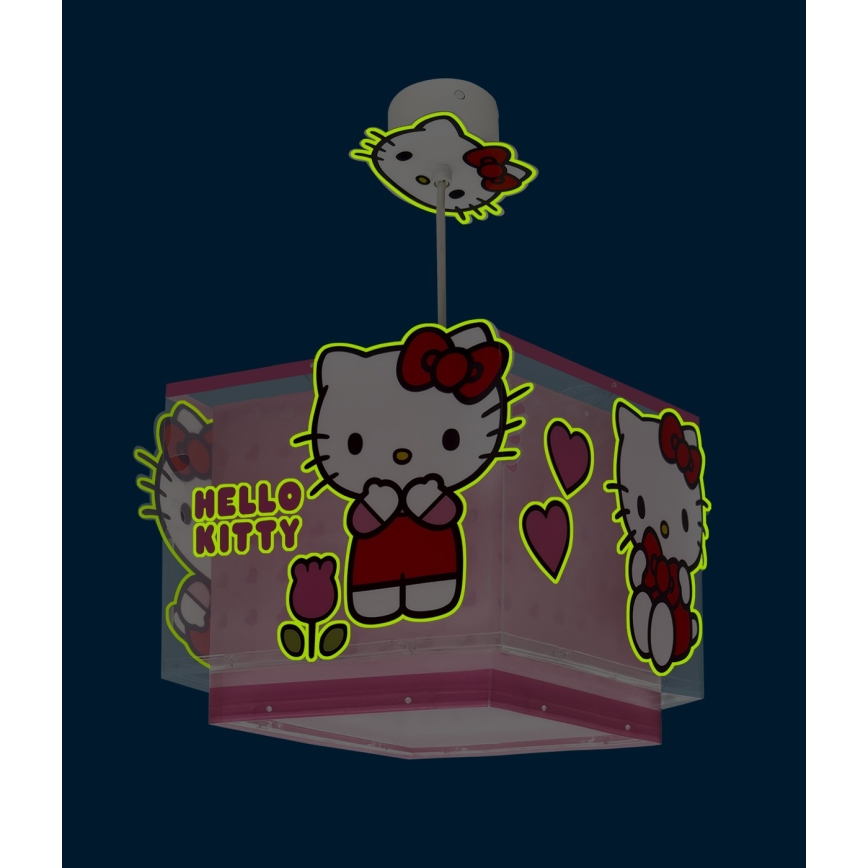 Dalber 73262 - Lustre pour enfant HELLO KITTY 1xE27/15W/230V, rose