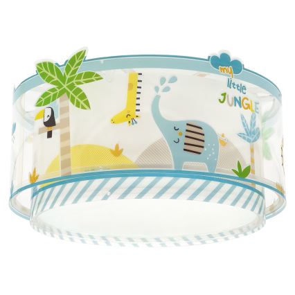Dalber 76116 - Plafondlamp voor Kinderen JUNGLE 2xE27/15W/230V