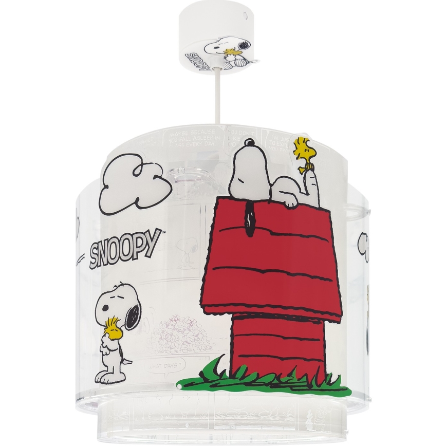 Dalber 76302 - Lustre pour enfant SNOOPY 1xE27/15W/230V blanc/rouge