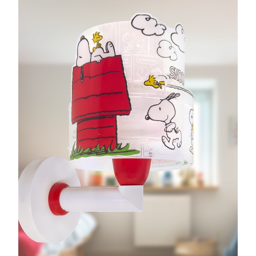Dalber 76309 - Applique murale pour enfants SNOOPY 1xE27/15W/230V blanc/rouge