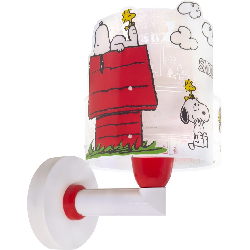 Dalber 76309 - Kinderwandlamp SNOOPY 1xE27/15W/230V wit/rood