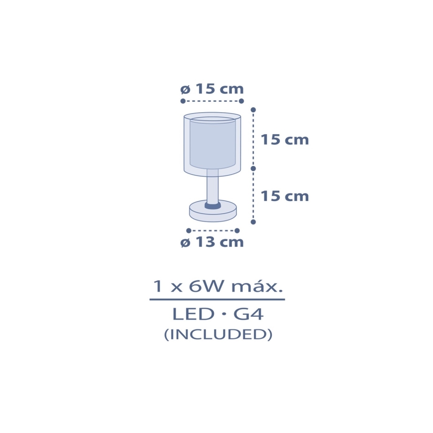 Dalber 76631 - LED kinderlamp MOON DREAMS 1xG4/4W/230V blauw