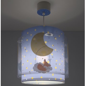 Dalber 76632 - Kinderplafondlamp MOON DREAMS 1xE27/15W/230V blauw