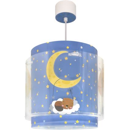 Dalber 76632 - Kinderplafondlamp MOON DREAMS 1xE27/15W/230V blauw