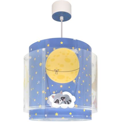 Dalber 76632 - Kinderplafondlamp MOON DREAMS 1xE27/15W/230V blauw