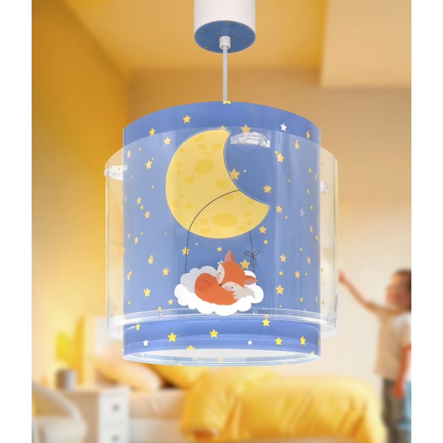 Dalber 76632 - Lustre pour enfant MOON DREAMS 1xE27/15W/230V bleu