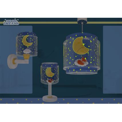 Dalber 76639 - Applique murale pour enfants MOON DREAMS 1xE27/15W/230V bleue